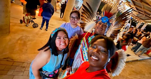 A Ghanaian Girl at a Native American Powwow Festival